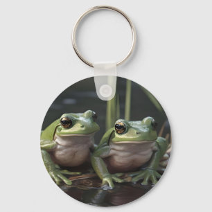 Llavero Maravillas Riverbound: Dos Ranas Verdes Plump Por