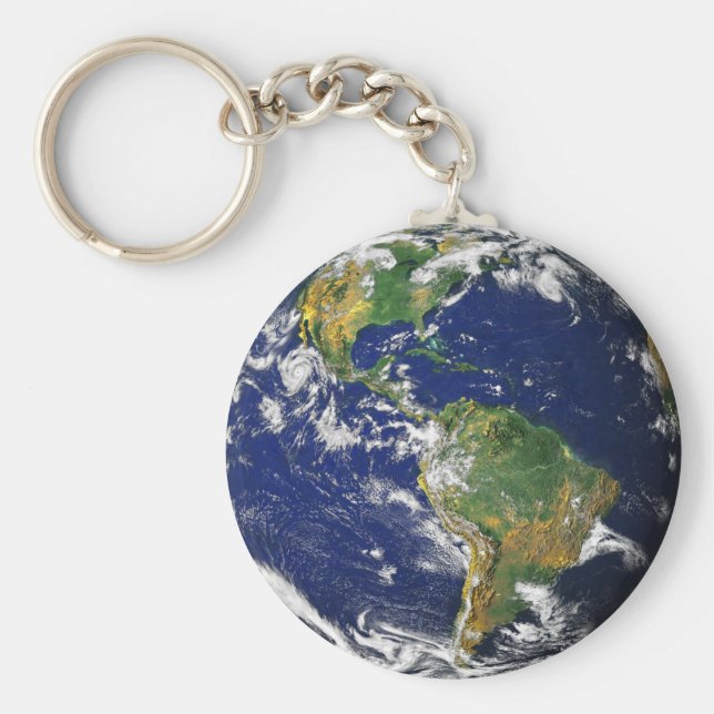 Llavero Marble azul hace cada día Día de la Tierra (Frente)