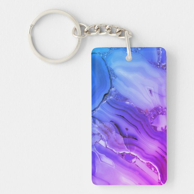 Llavero Marble púrpura exótico (Frente)