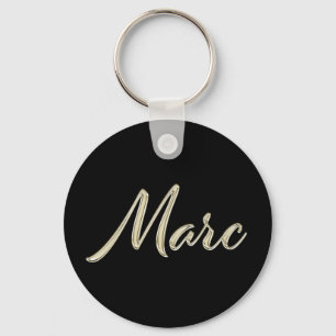 Llavero Marc Name whitegold Button Schlüsselanhänger