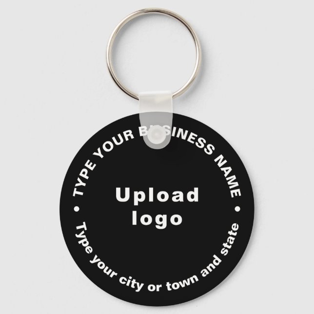 Llavero Marca comercial Tecla redonda negra (Anverso)