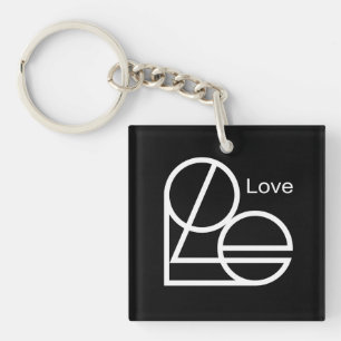 Llavero marca de corazón del "amor"