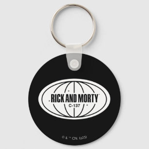 Llavero Marca de dimensión C-137 Retro Rick y Morty