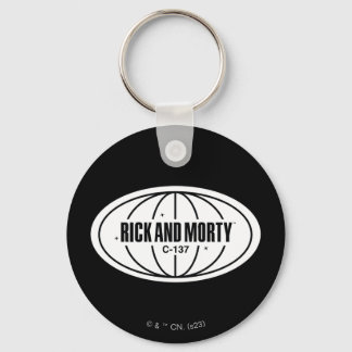 Llavero Marca de dimensión C-137 Retro Rick y Morty