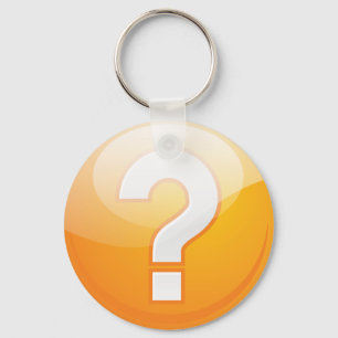 Llavero Marca de pregunta naranja Keychain