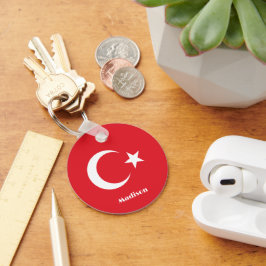 Llavero Marca de Turquía de nombre personalizado