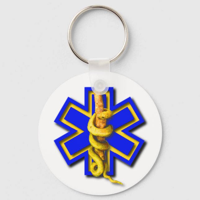 Llavero Marca EMS Star of Life (Anverso)