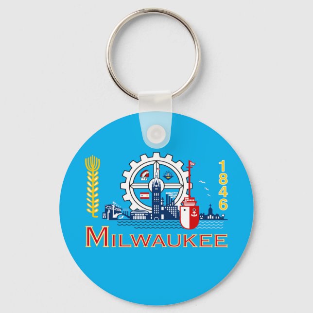 Llavero Marca Milwaukee (Wisconsin) Keychain (Anverso)