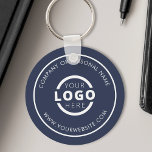 Llavero Marca personalizado Blue Promotional Business Logo<br><div class="desc">Personalice fácilmente esta montaña rusa con su propio logotipo de empresa o imagen personalizado. Puede cambiar el color de fondo para que coincida con el logotipo o los colores corporativos. Las cadenas de claves con marca de personalizado con el logotipo de su empresa son útiles y de gran ligereza para...</div>