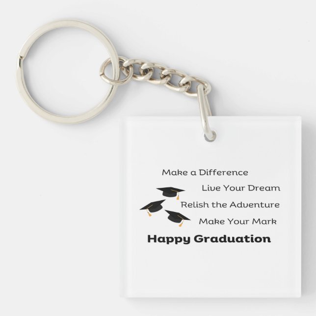 Llavero Marcar una diferencia para un graduado en un (Frente)