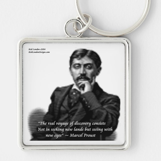 Llavero Marcel Proust & cita famosa (Frente)