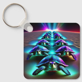 Llavero Marcha De Las Tortugas Neón