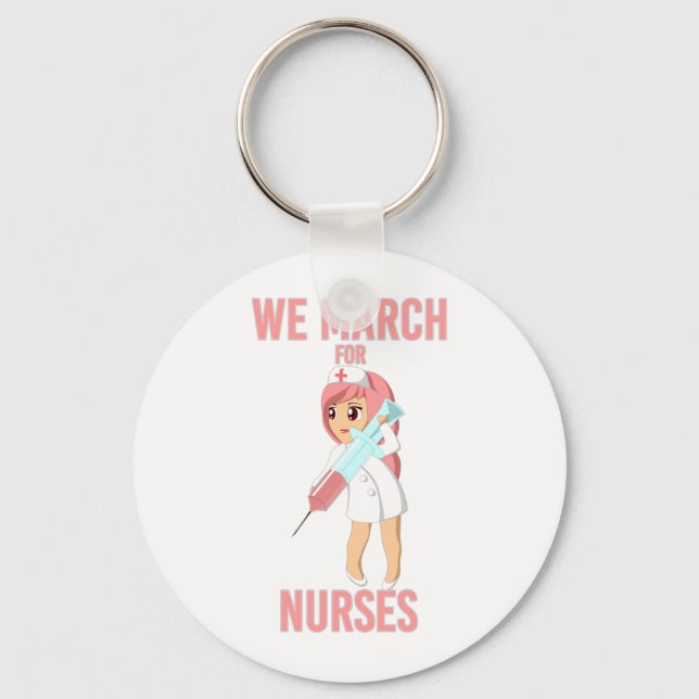 Llavero Marchamos por enfermeras - linda enfermera (Anverso)