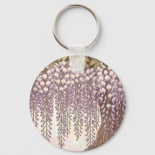 Llavero Marco dorado floral Art Nouveau