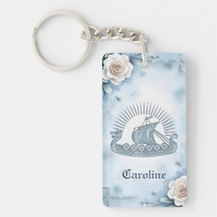 Llavero Marco floral con Rosas y diseño celta.