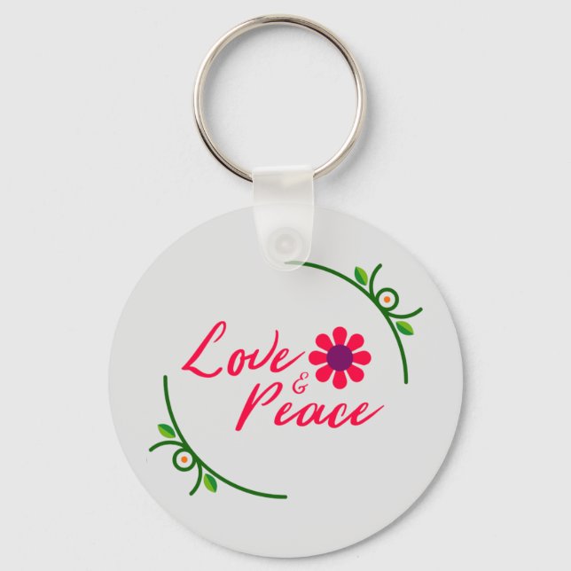 Llavero Marco redondo de hojas Keychain (Anverso)