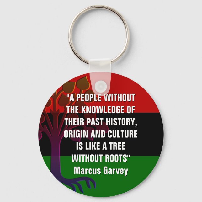 Llavero Marcus Garvey TREE SIN RAÍCES (Anverso)