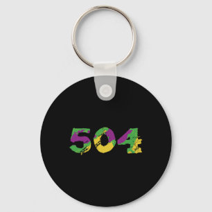 Llavero Mardi Gras 504 Nola Retro Nueva Orleans Tee Fleur