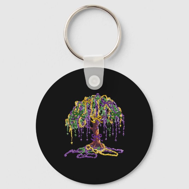 Llavero Mardi Gras Bead Tree Carnival New Orleans Women Me (Anverso)