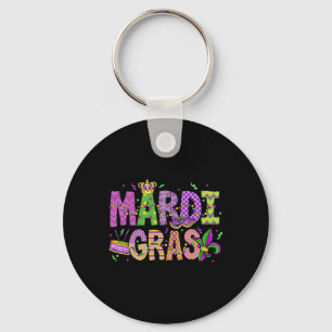 Llavero Mardi Gras Bebidas Face Mask Feathers Hombres Gorr