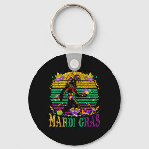 Llavero Mardi Gras Bigfoot Divertidos niños Sasquatch Mard