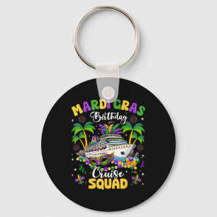 Llavero Mardi Gras Cumpleaños Escuadrón de Cruceros Mardi