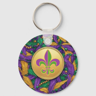 Llavero Mardi Gras Flor de lis