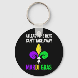 Llavero Mardi Gras New Orleans Gracioso regalo de fútbol