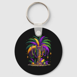 Llavero Mardi Gras Palm Tree Hawái Hombres Fiestas Tropica