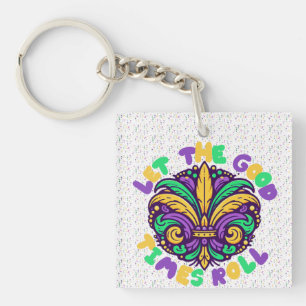 Llavero Mardi Gras Que pasen los buenos tiempos