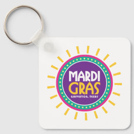 Llavero Mardi Gras Sun, Galveston, Texas