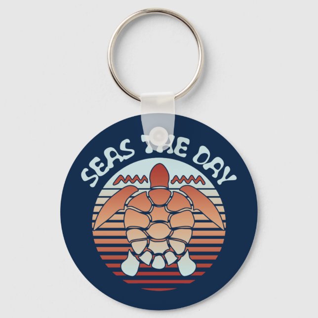 Llavero Mares El Día | Tortuga de verano con vibraciones (Anverso)