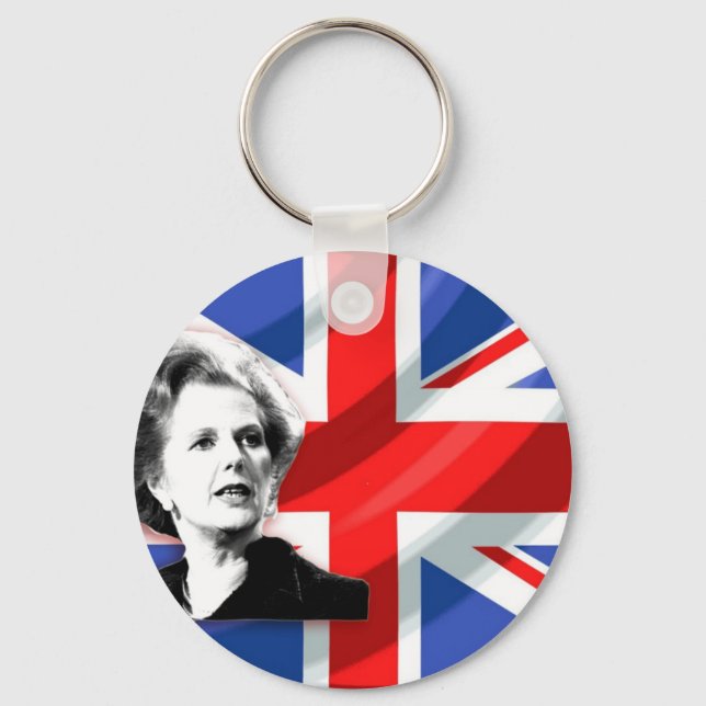 Llavero Margaret Thatcher Union Jack (Anverso)