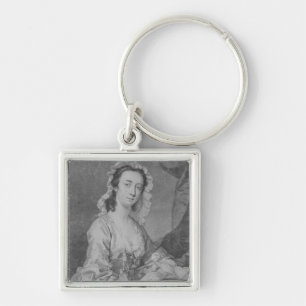 Llavero Margaret Woffington, grabado por el JR de Juan