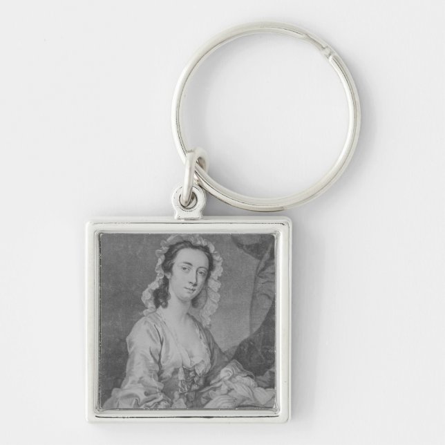 Llavero Margaret Woffington, grabado por el JR de Juan (Frente)