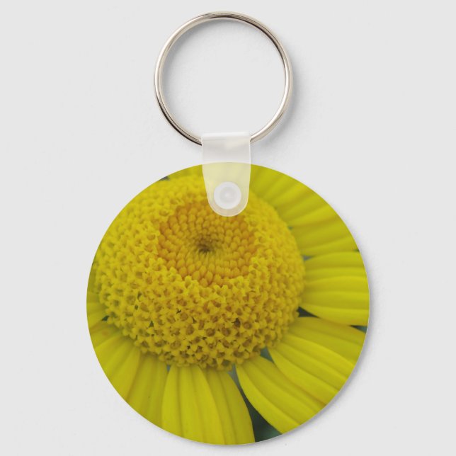 Llavero marguerita amarillo bonito (Anverso)