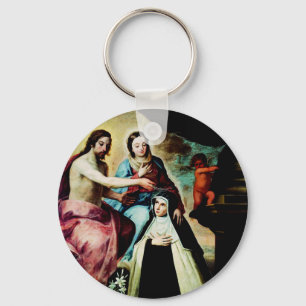 Llavero María Magdalena de Pazzi por Pedro de Moya