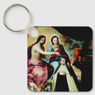Llavero María Magdalena de Pazzi por Pedro de Moya