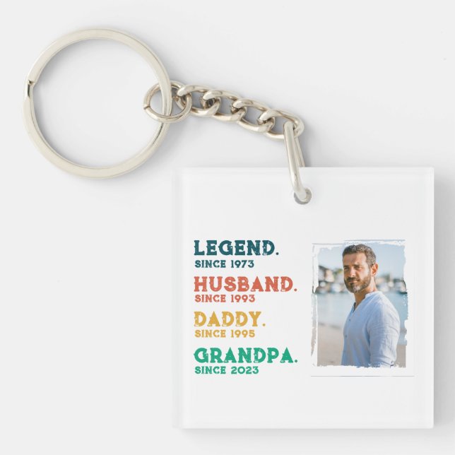 Llavero Marido de la leyenda papá abuelo camiseta personal (Frente)