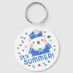 Llavero Marinero de oso polar lindo en Ilustracion de vera