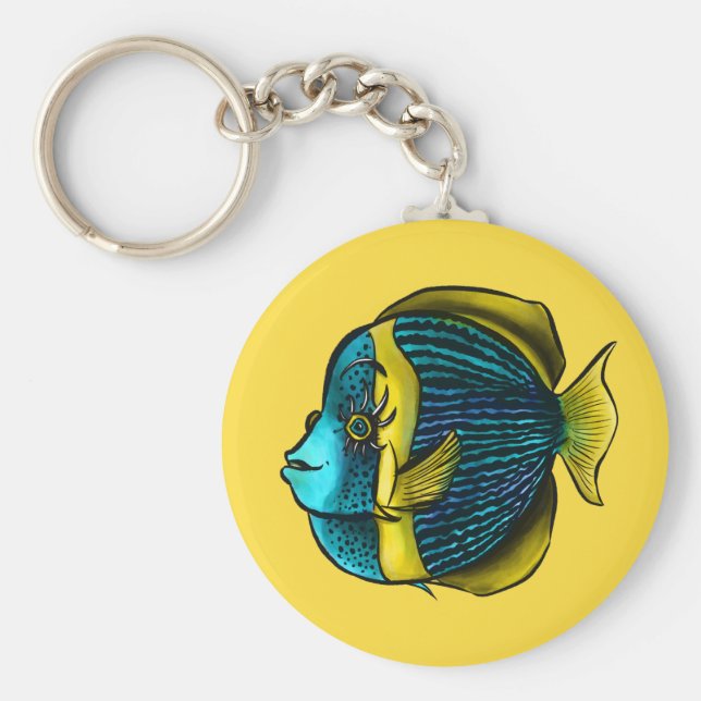 Llavero Marines Acuáticos De Pescado Graciosos Bajo El Mar (Frente)