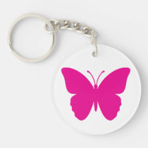 Mariposa Acrílica Rosa Caliente Niña