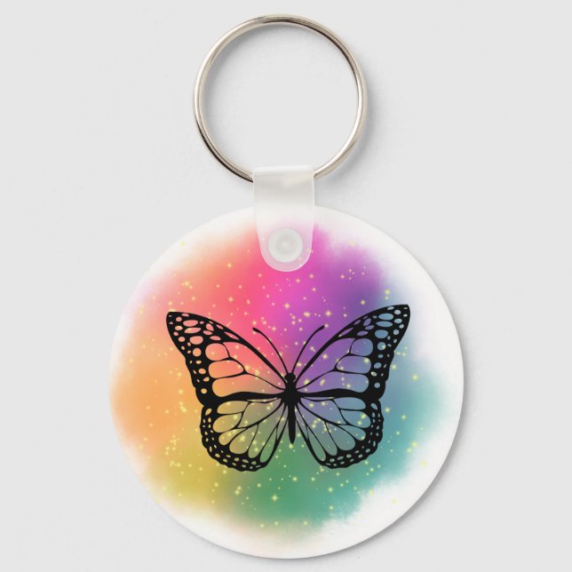 Llavero Mariposa acuarela (Anverso)