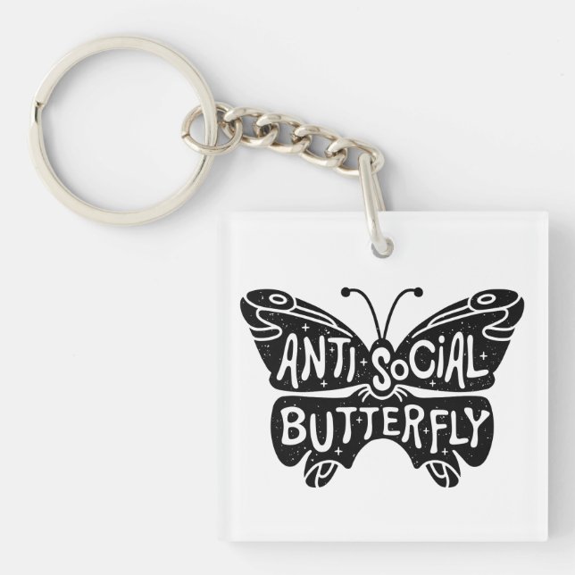 Llavero Mariposa antisocial (Frente)