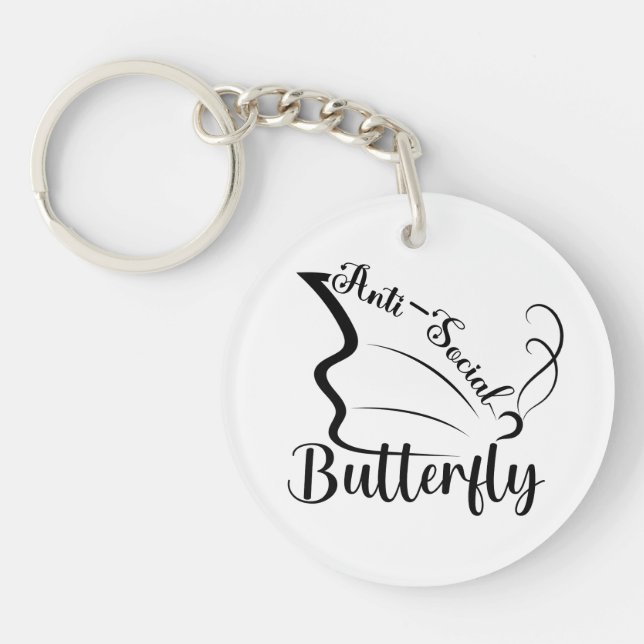 Llavero Mariposa antisocial (Frente)
