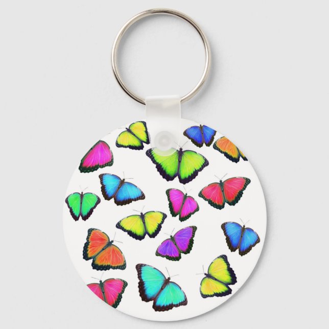 Llavero Mariposa arcoiris (Anverso)