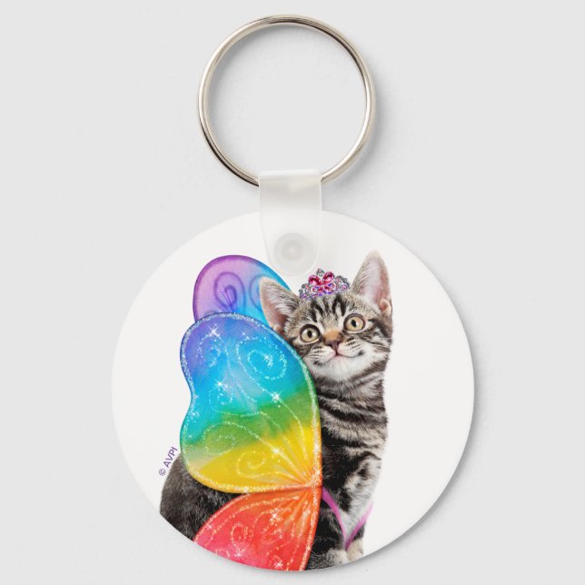 Llavero Mariposa arcoiris Princesa Kitten (Anverso)