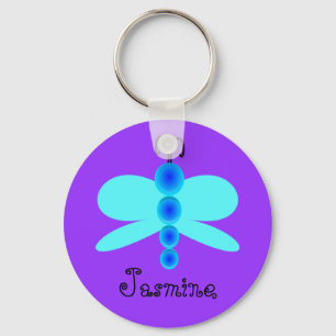 Llavero Mariposa azul bonita conocida personalizada