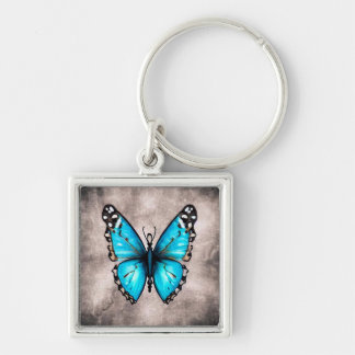 Llavero Mariposa azul vintage