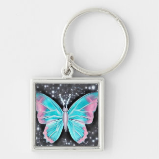 Llavero Mariposa azul y rosa bebé